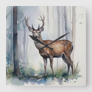 Forest Deer Wall Clock