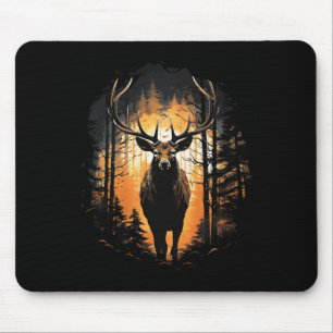 Forest Deer Wildlife Animal Illustration 1 Mouse Mat