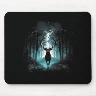 Forest Deer Wildlife Animal Illustration 2 Mouse Mat
