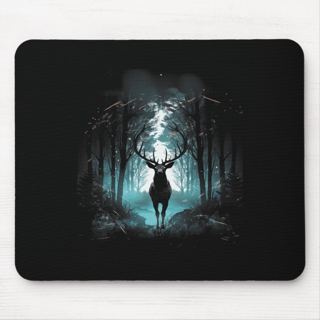 Forest Deer Wildlife Animal Illustration 2  Mouse Mat (Front)