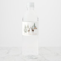 Forest deer winter baby shower