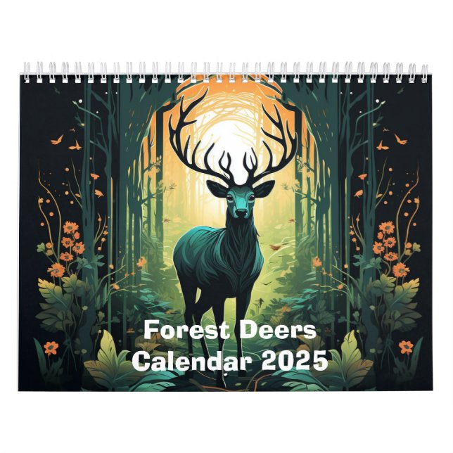 Forest Deers 2025 Calendar (Cover)