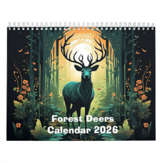 Forest Deers 2026 Calendar