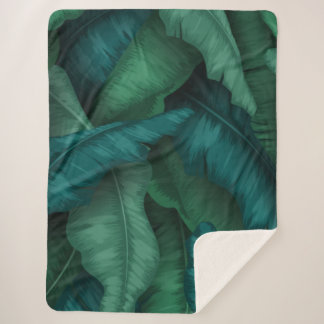 Forest Design Inspired Cushion Sherpa Blanket