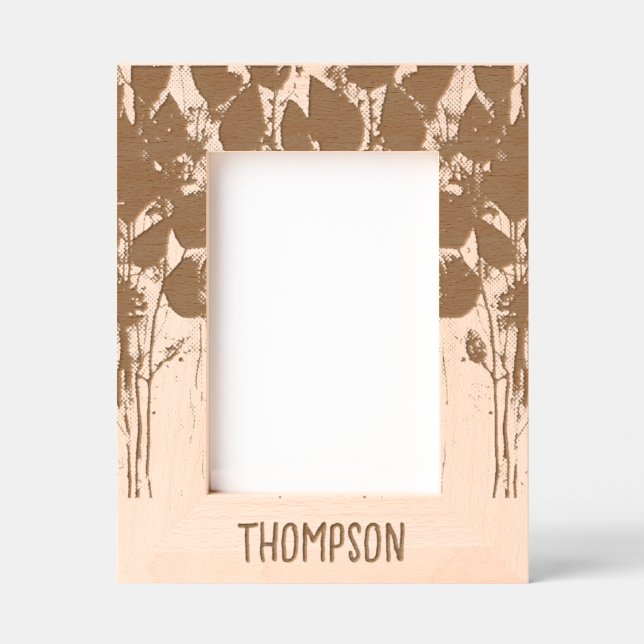 Forest Design Personalizable Wood Etched Frames (Front)