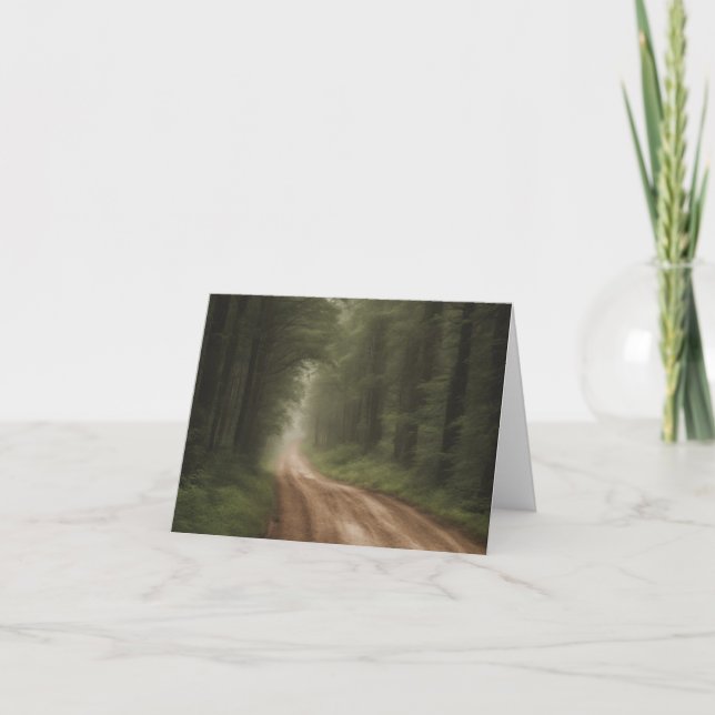 Forest Dirt Road Note Card (Front)
