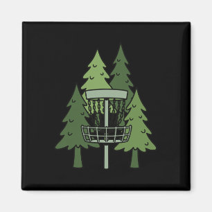 Forest Disc Golf Sket Funny Disc Golfing Scene Magnet