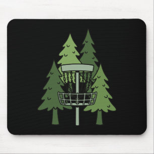 Forest Disc Golf Sket Funny Disc Golfing Scene  Mouse Mat