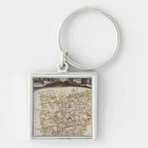 Forest, district boundaries key ring