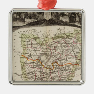 Forest, district boundaries metal tree decoration