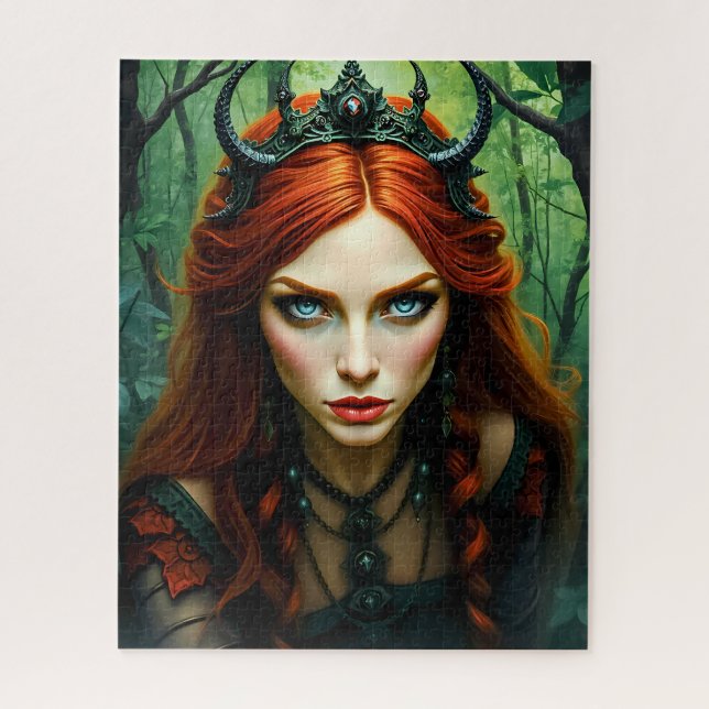 Forest Dryad Queen - Mystical Nature Fantasy Art Jigsaw Puzzle (Vertical)
