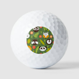 Forest dwellers: Scandinavian children's pattern. Golf Balls