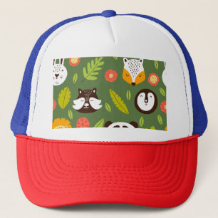 Forest dwellers: Scandinavian children's pattern. Trucker Hat