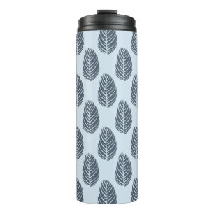 Forest Echo Misty Blue Navy Grey Thermal Tumbler