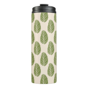 Forest Echo Soft Sand Olive Green Thermal Tumbler