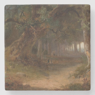 Forest Edge – Józef Szermentowski Stone Coaster