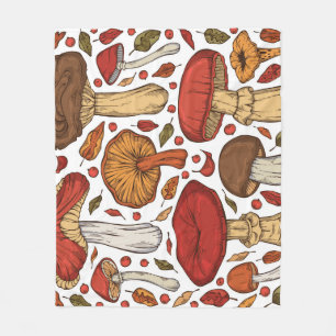 Forest Edibles: Vintage Wild Collection. Fleece Blanket