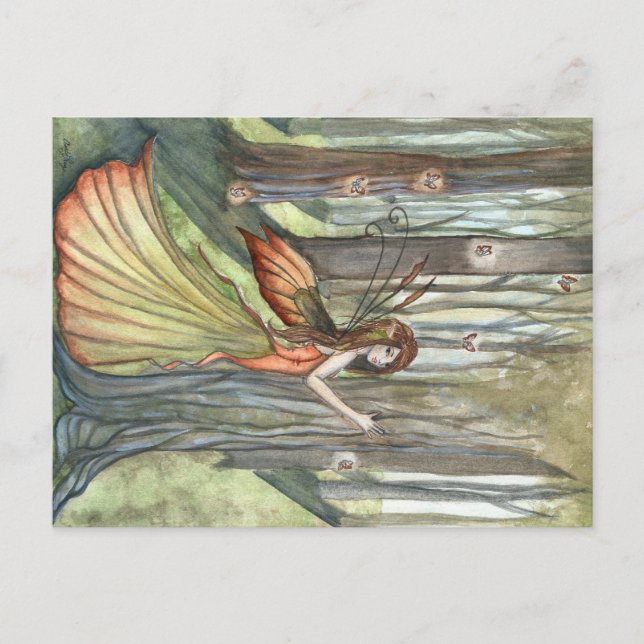 Forest Enchantment Fairy Art Postcard (Front)
