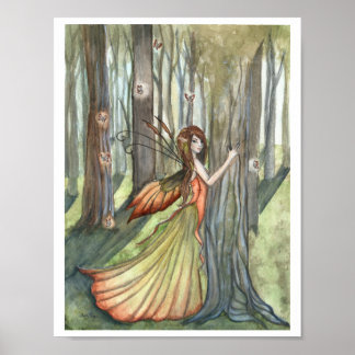 Forest Enchantment Fairy Poster Print