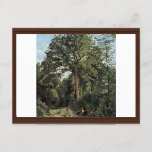 Forest Entrance At Ville D'Avray By Corot Jean-Bap Postcard