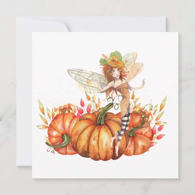 Forest Fairy & Autumn Pumpkin Bouquet  (Front)
