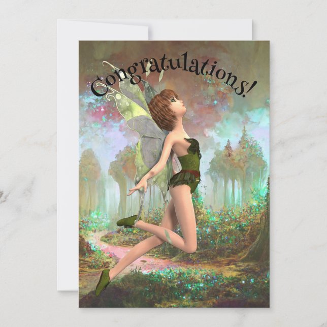 Forest fairy custom Greeting Card (Front)