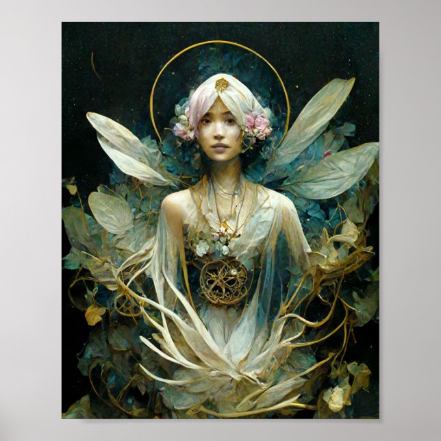 Forest Fairy Fae Fantasy Art Poster (Front)