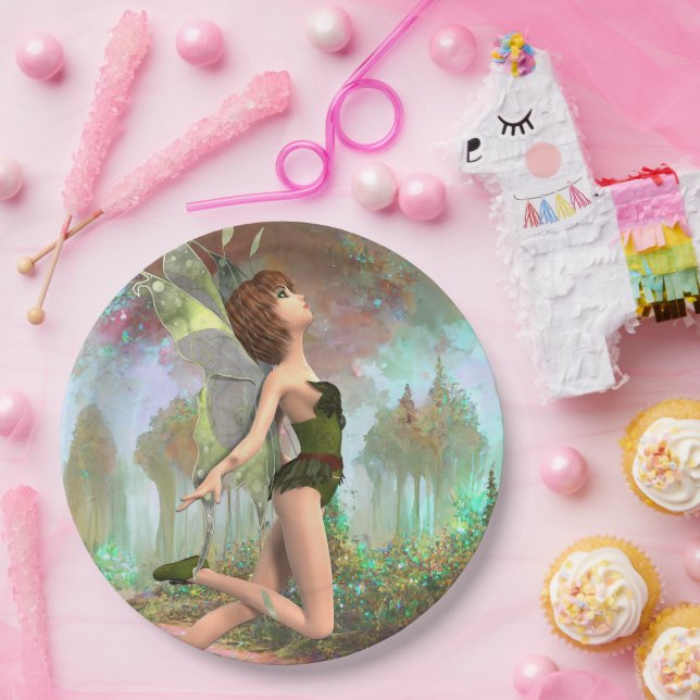 Forest fairy paper plate (Party)