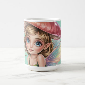 Forest Fairy with Mushroom Hat Illustration Coffee Mug