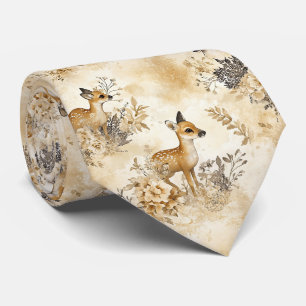 Forest Fawn Animal Pattern Tie