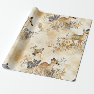 Forest Fawn Animal Pattern Wrapping Paper