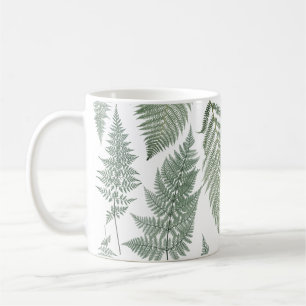 Forest Fern Fronds Vintage Greenery Botanical Coffee Mug