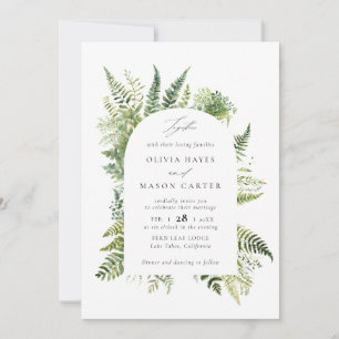 Forest Fern Mountain Woodland 2 Elegant Wedding Invitation