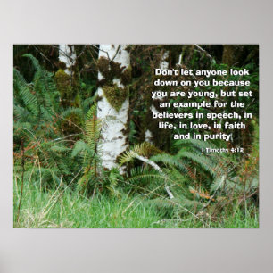 Forest Ferns Called by God Print