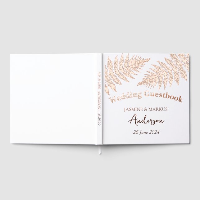 Forest  Ferns Outdoors Wedding Guest Book (Full)