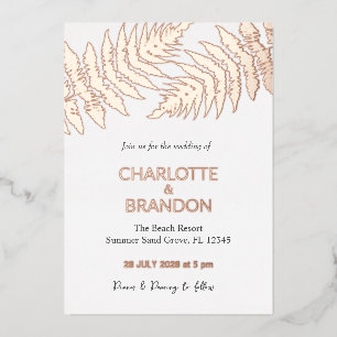 Forest Ferns Outdoors Wedding Rose Gold 