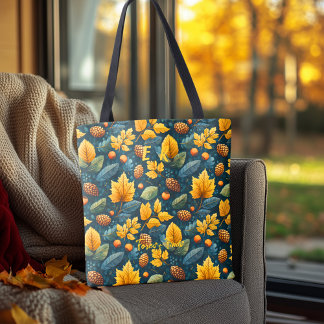 Forest Finds Tote with Warm Autumn Elements