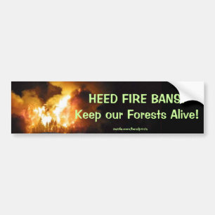 Forest Fire Bumper Sticker
