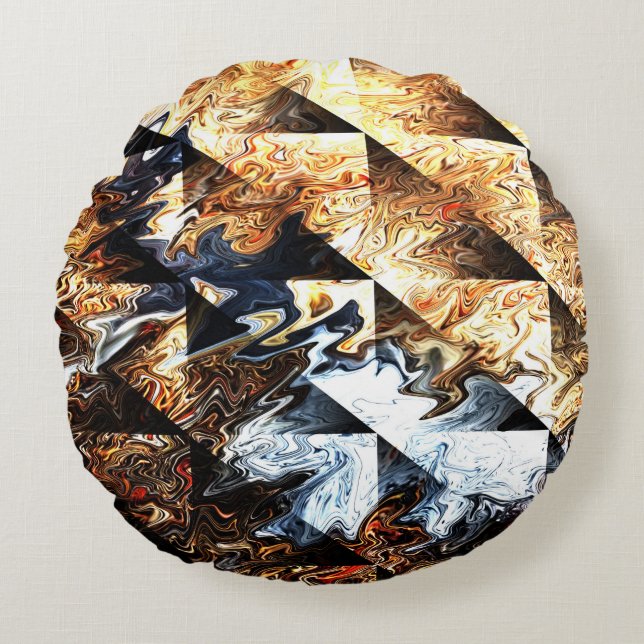 Forest fire damage.... round cushion (Front)