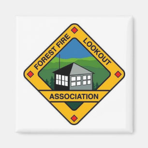 forest fire lookout refrigerator magnet
