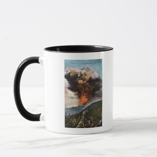 Forest Fire view in Mountains Mug (Left)