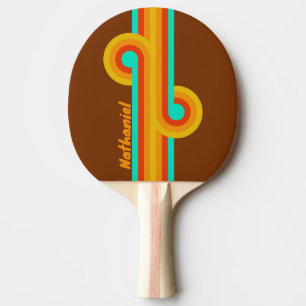 Forest Floor Fog Stripe Loop with Name Ping Pong Paddle