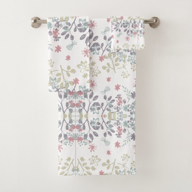 Forest Floral Bath Towel Set (Insitu)