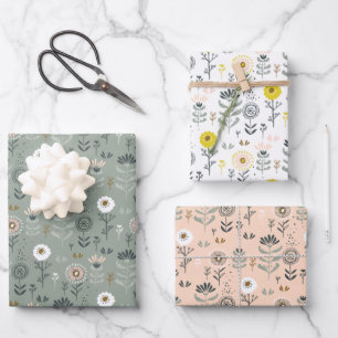 Forest Floral Wrapping Paper Sheet