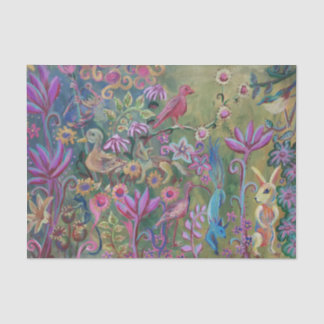 forest flower animal painting tissue paper