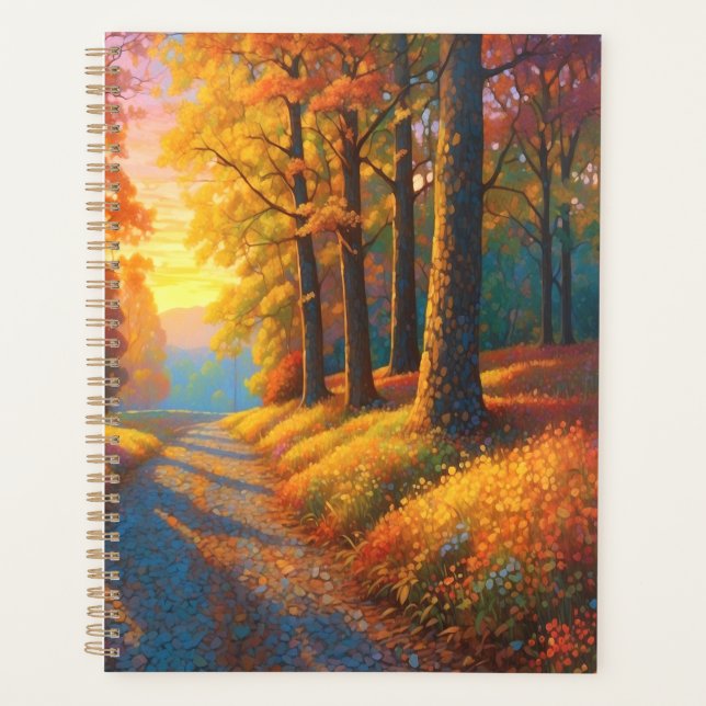 Forest Flowers and Fall Colorful Art Planner (Front)