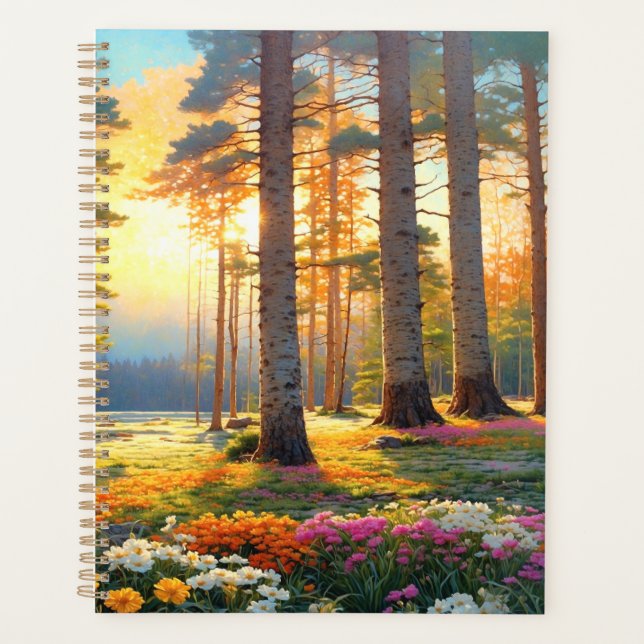 Forest Flowers and Summer Colourful Art Planner (Front)
