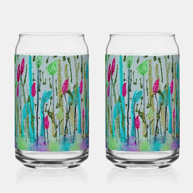 Forest Flowers Can Glass (Front)