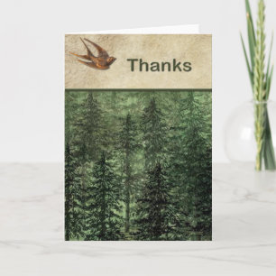 Forest for the Trees Thanks Thank You Card
