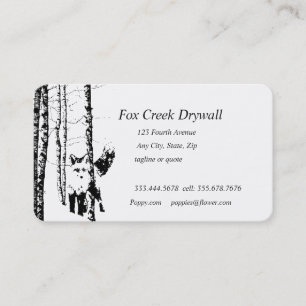 Forest Fox Creek Drywall Custom Business Card